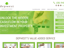 Tablet Screenshot of depwest.com.au